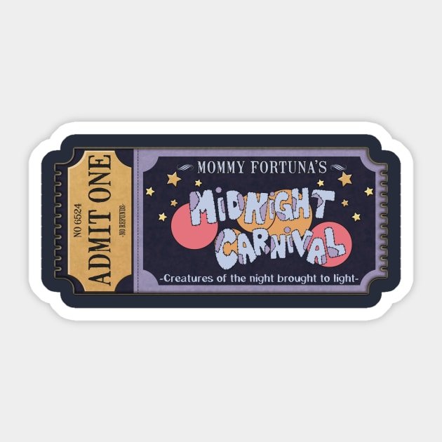 Nerdy Tee - Mommy Fortuna's Midnight Carnival Sticker by KennefRiggles